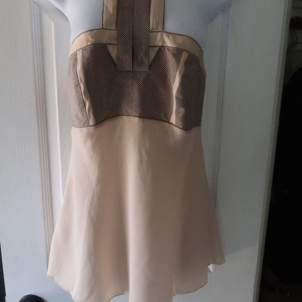 Leon Max Silk MEDIUM Halter Perfect Summer Top NWT